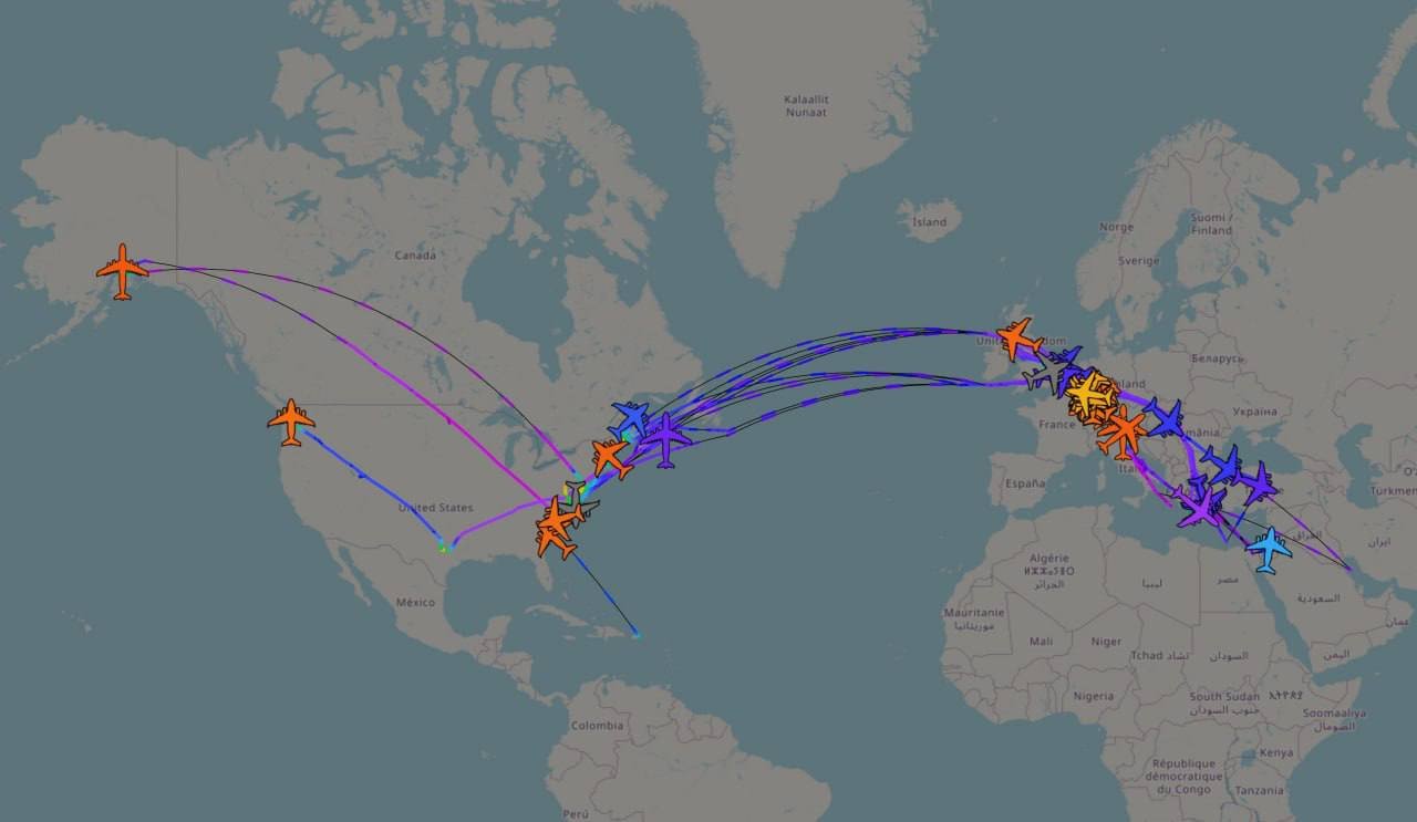ABŞ Yaxın Şərqə rekord sayda hərbi nəqliyyat reysi göndərdi