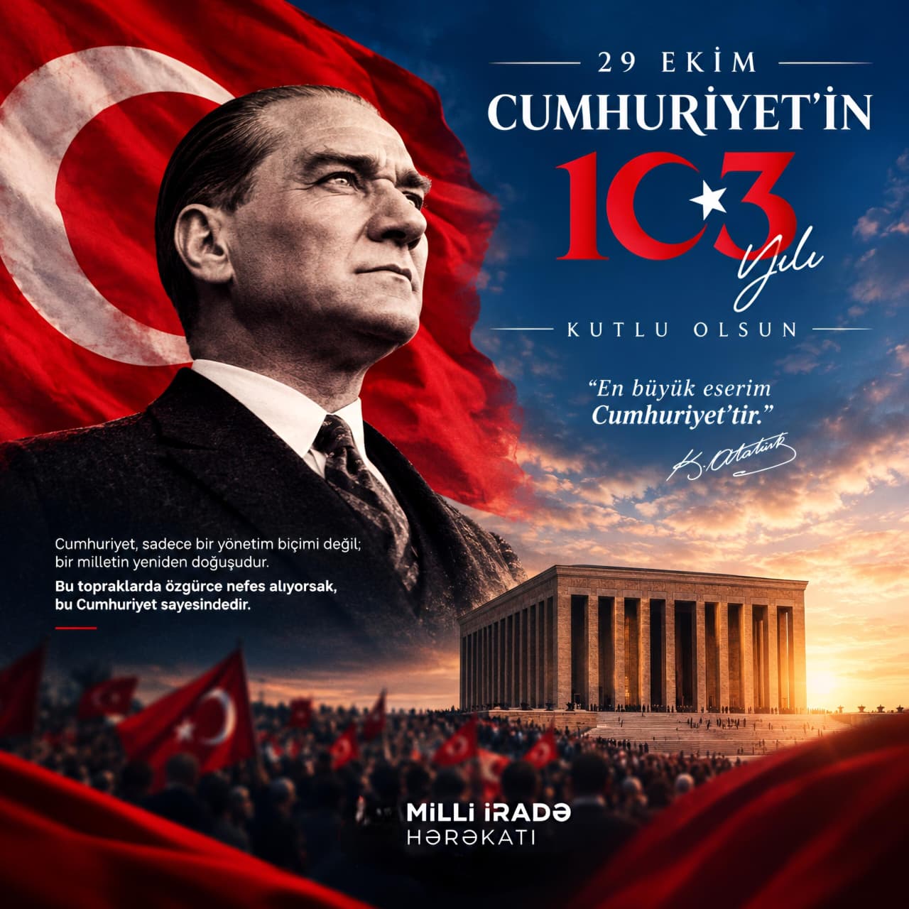 29 Ekim Cumhuriyet Bayramı kutlu olsun!